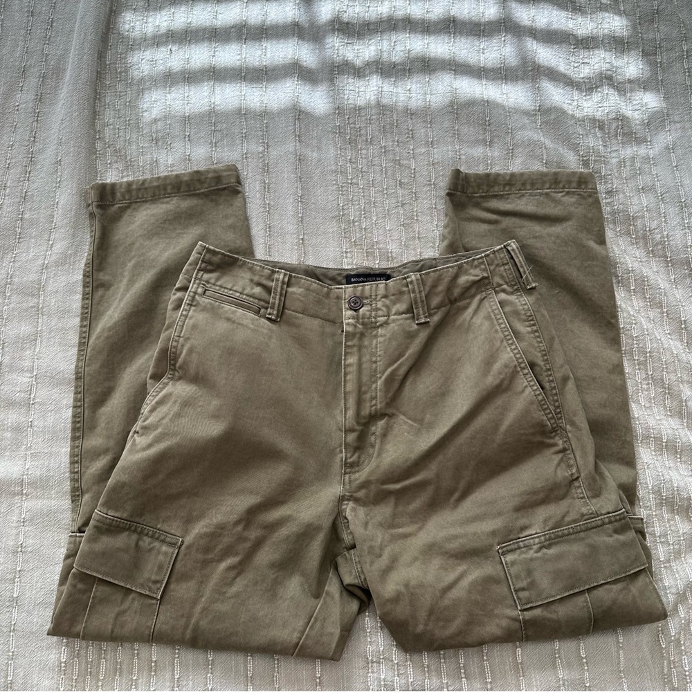 Men's Olive Cargo Pants 31x30